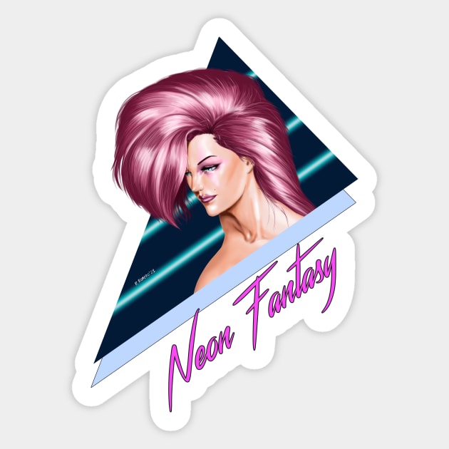 Neon Fantasy Sticker by Pablo Romero Art